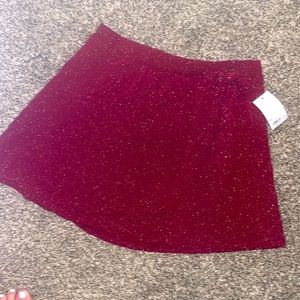 NWT Red Shimmer Skirt